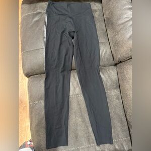 Aerie Black Leggings with Subtle White Accent